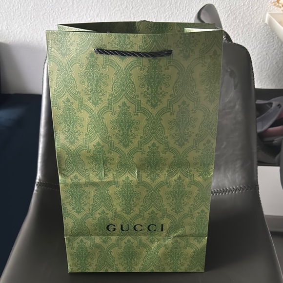 Gucci Green Patterned Shopping Bag - Picture 1 of 6